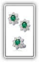 (Click to enlarge) Custom Jewelry Design - Emeralds in Platinum & 18K White Gold