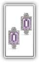 (Click to enlarge) Custom Jewelry Design - Kunzite Earrings in 18K White Gold