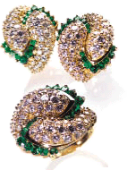 Emerald Ring & Earring Set