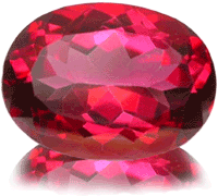 Ruby red oval cut Rubellite